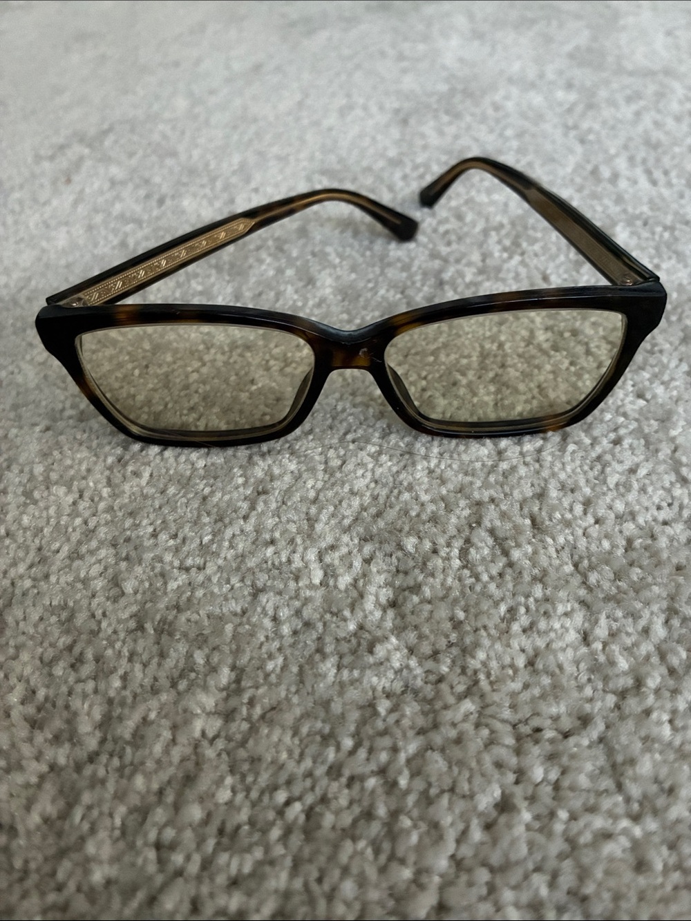 Tortoiseshell Rectangular Women's Reading Glasses - Brown With  Case and Cloth